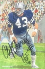 CLIFF HARRIS SIGNED CUSTOM GOAL LINE ART CARD~FOOTBALL HALL OF FAME~HOF AUTO