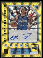 2023-24 Donruss #SS-MFO Markelle Fultz Signature Series Yellow Laser Holo #/15