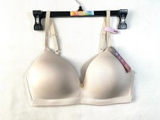 NWT Maidenform Women's 34D Everyday Luxe Wireless T-Shirt Bra DM2402 Beige
