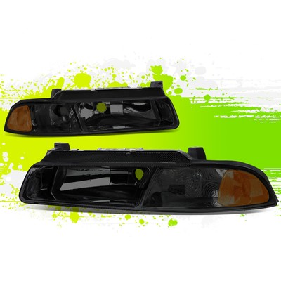Factory Style Halogen Headlight for Cirrus Stratus Breeze 95-00 Smoked Amber L+R