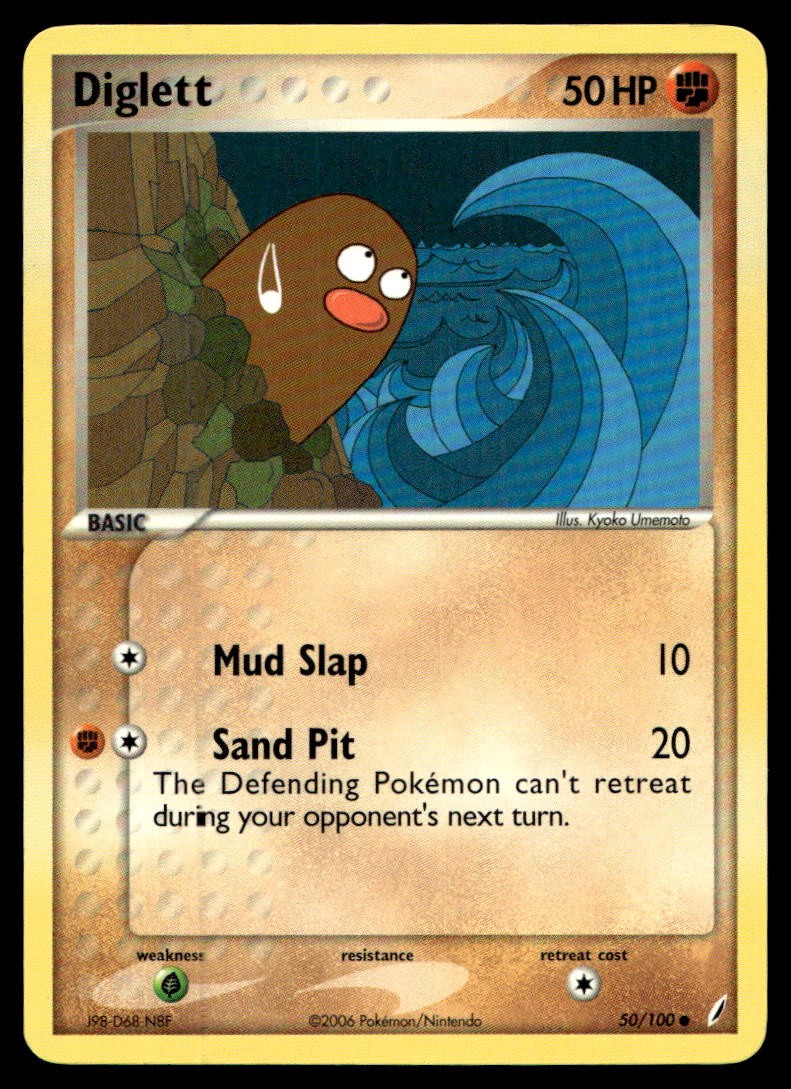 Diglett Crystal Guardians Common 50/100 2006 Pokemon TCG