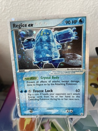 Pokemon TCG Hidden Legends Regice Ex 97/101 Bubbling On Left Upper Middle Corner - Bild 2 von 8