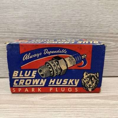 #ad #ad Blue Crown Husky TF 1 2” Pipe Thread Spark Plugs Box 10 Plugs NOS $119.99