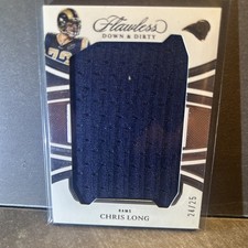 CHRIS LONG 2025 PANINI FLAWLESS #48 DOWN AND DIRTY GAME-USED JERSEY 24/25 RAMS