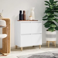Sideboard Weiß 60X35X70 Cm Holzwerkstoff Kommode FüR Wohnzimmer