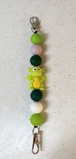 Lime Green DRAGON Phone Charm Silicone Beaded Phone/Tumbler Grip Attachments