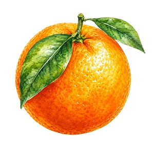 Orange Fruit Food Self Adhesive Vinyl Sticker