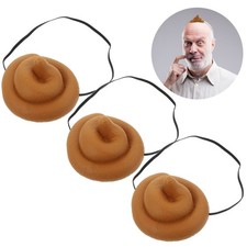 3 Pcs Poop Hat Simulation Prank Prop Funny Headdress for Party Use