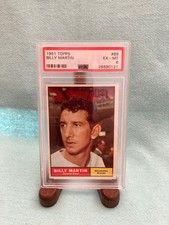 1961 Topps #89 Billy Martin PSA 6 Milwaukee Braves HOF