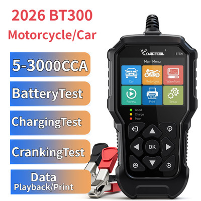 2026 VDIAGTOOL BT300 Autobatterietester 6V12V 5 3000CCA Lasttester Startertester