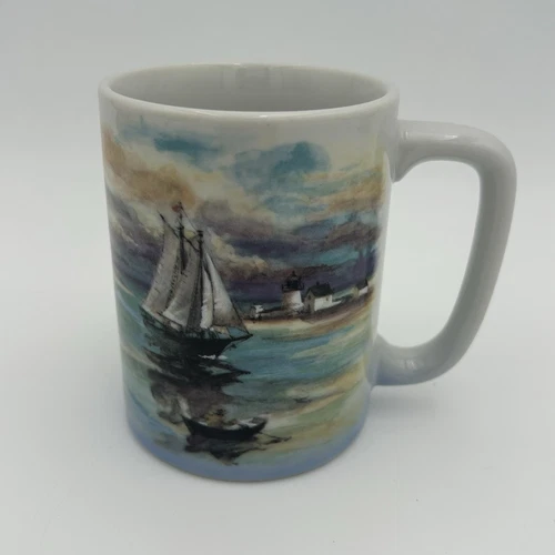 Vintage Otagiri Japan Sailboat Sea Ocean Coffee Tea Mug Cup