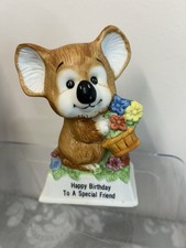 Vtg 1979 RUSS Berrie Co. Koala Figurine Happy Birthday Special Friend