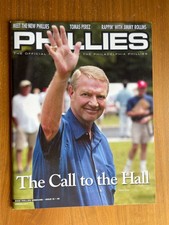 2002 Philadelphia Phillies Magazine Issue #10 The Call To The Hall Harry Kalas
