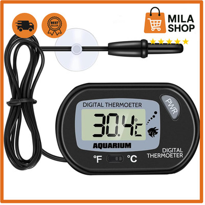 LCD Aquarium Thermometer Saugnapf Temperaturmessung 0,1 Grad Fisch Wasser