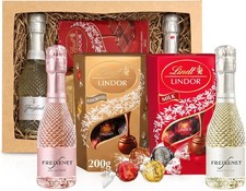 Lindt Chocolate & Prosecco Hamper for Women Gifts - Chocolates Gift Box of Asso