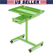 Rolling Work Table ,220Lbs Adjustable Worktable Tool Cart with Wheels & Drawer