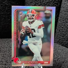 2025 Topps Chrome Shedeur Sanders Rookie Refractor #315 Silver RC