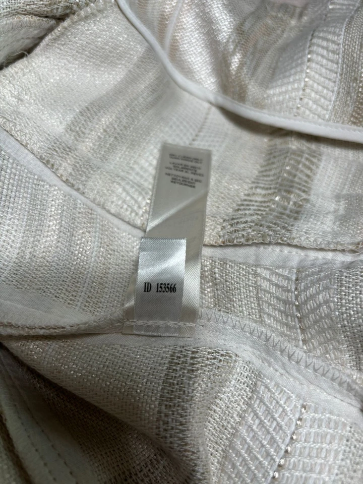 White House Black Market Moto Career Jacket Womens Sz 8 Striped Classic Full Zip - Image 4 of 4