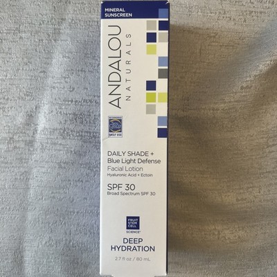Andalou Naturals Deep Hydration Daily Shade +Blue Light Defense SPF30 Lotion