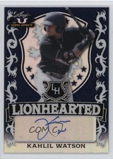 2021 Leaf Valiant Lionhearted Navy Blue /75 Kahlil Watson #LH-KW1 Auto 7ba