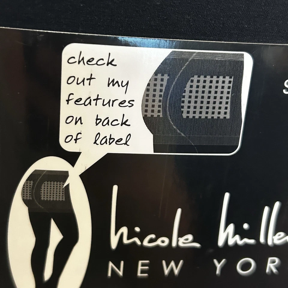 Nicole Miller Body Shaper Tights Plus Size Black New Plus Size 1x Lifts Tucks - Image 2 of 4