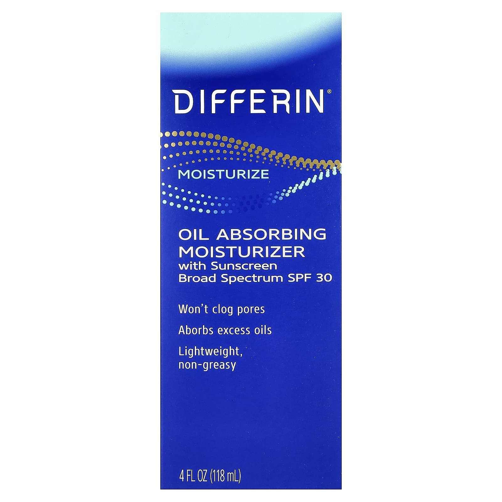 iHerb UK - Differin , Oil Absorbing Moisturizer With Sunscreen, Spf 30, 4 Fl Oz (118 Ml) - Image 4
