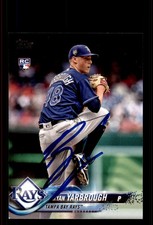 Signed Baseball Card Auto Ryan Yarbrough 2018 Topps #US90 Tampa Bay Rays