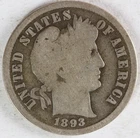1893 S Barber Dime