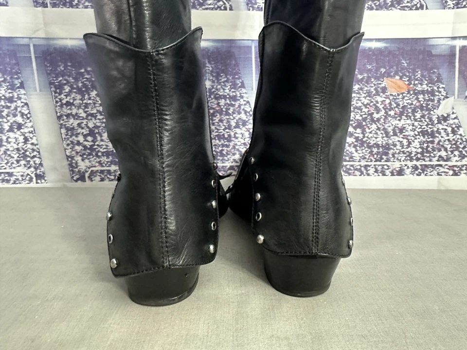 Vintage Harley Davidson Leather Cowboy Boots 81688 Women 7 Costume Biker Witch - Image 4 of 4