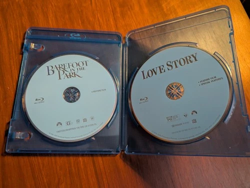 Barefoot in the Park & Love Story (Blu-ray) Like New-Discs only! w blank case