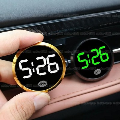 Car Clock Car Dashboard Digital Clock Mini Watch Touch-Activated Time Display