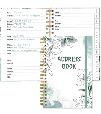 PASSWORD Book Website Address Book with A-Z Tabs Personalized Birthday Notes