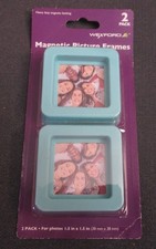 WEXFORD Magnetic Picture Frame 2 " x 2 " for 1 " x 1 " Picture - 2 Pack - NEW