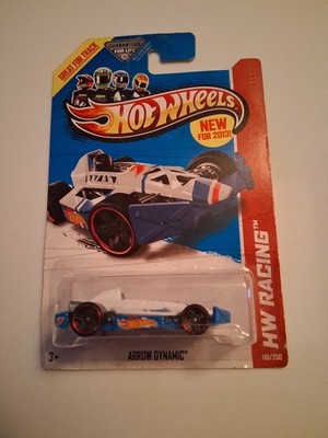 2013 Hot Wheels #110 HW Racing-Race Team ARROW DYNAMIC White-Blue Base Variation
