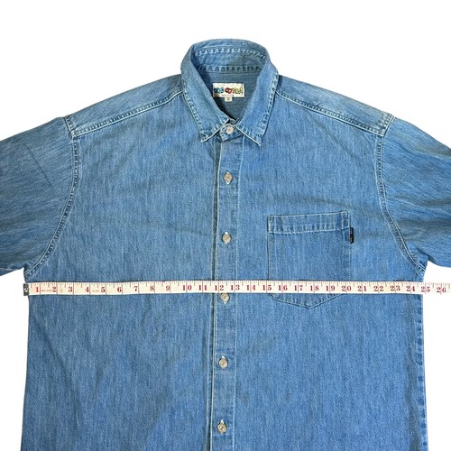 Vintage 90’s Disney Shirt Size 2XL Mickey Friends Football Denim Embroidered USA - Picture 8 of 9