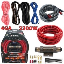 4 Gauge 2300W Car Audio Cable Kit Amplifier Install Amp RCA Subwoofer Sub Wiring
