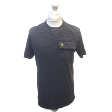 Lyle & Scot T-Shirt Black Casual Retro Cotton Men's Size M