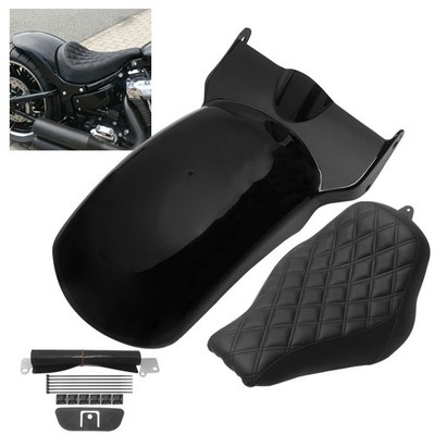 Rear Fender w/ Light + Solo Driver Seat For Harley Softail Breakout Fat Boy FLFB