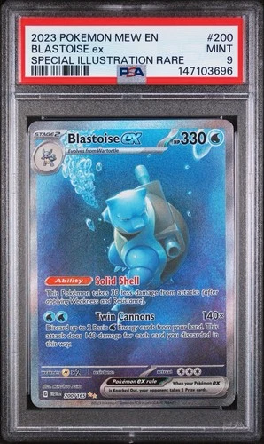 Pokémon TCG Blastoise EX Scarlet & Violet 151 PSA 9