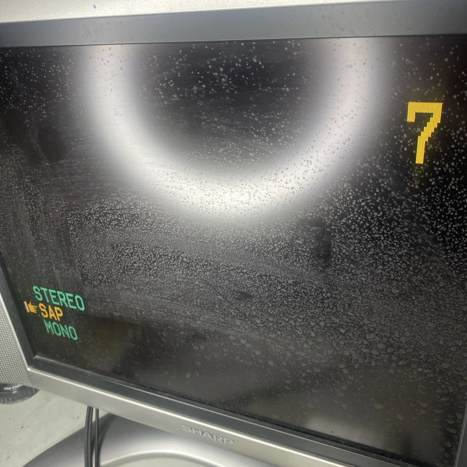 Vintage Sharp Aquos LC-15B4U-S 13" LCD Color Gaming TV with Adapter Tested - Image 4 of 4