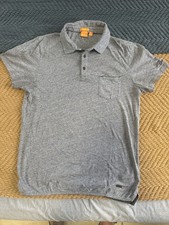 Hugo Boss Men's Grey Heather Short Sleeve Polo Shirt Size Medium Slim Fit