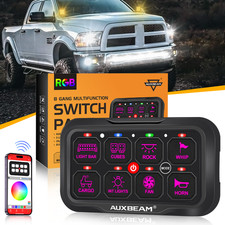 AUXBEAM AR-800 8 Gang RGB Switch Panel Momentary Circuit Control Relay System