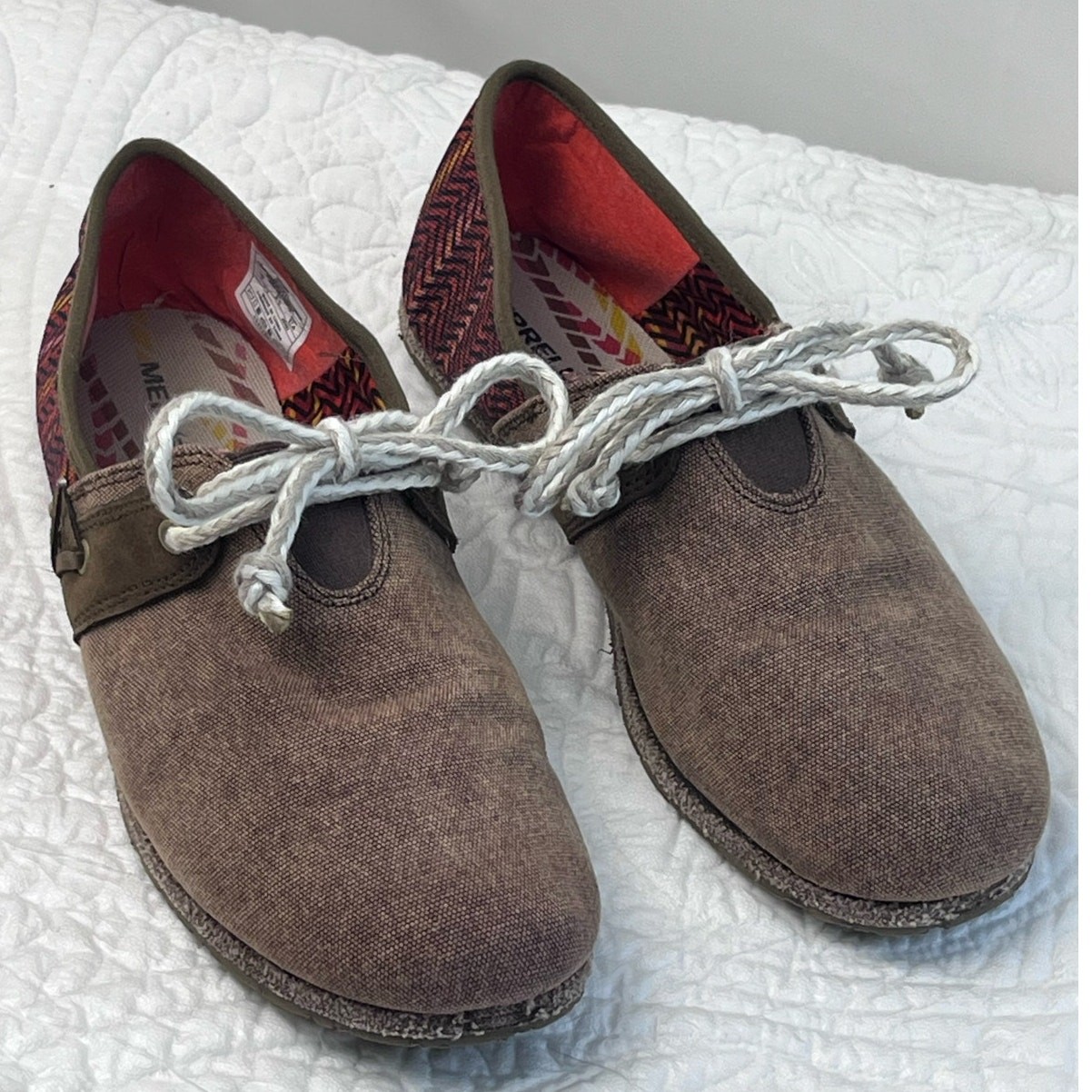 Scarpe stringate Merrell donna taglia 7 marrone artemisia casual hippie boho