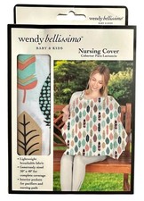 Wendy Bellissimo Nursing Cover with Interior Pockets, Feather, 30" x 40"