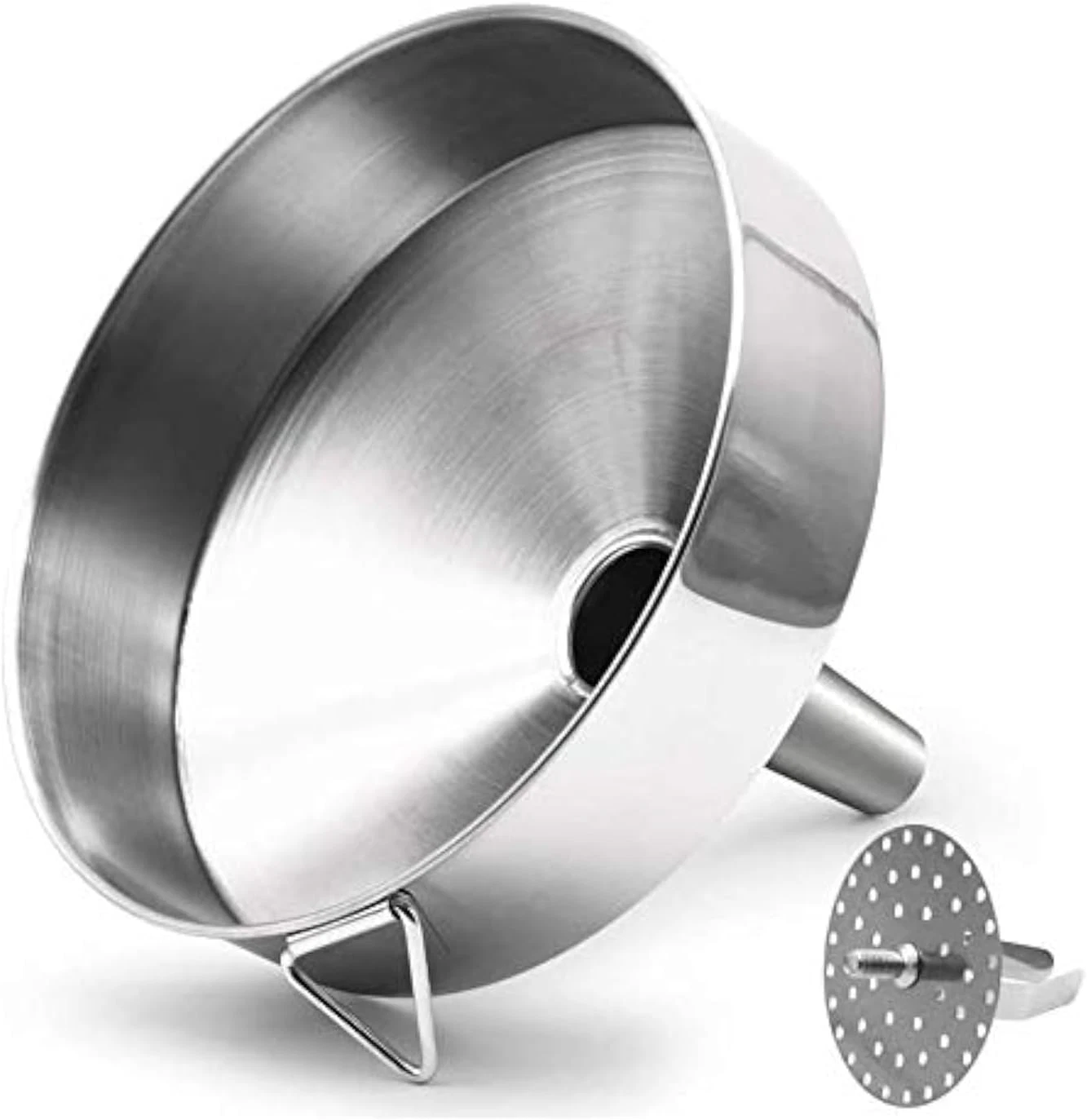 Super Large Stainless Steel Large Funnel with Detachable Strainer/Filter for Coo