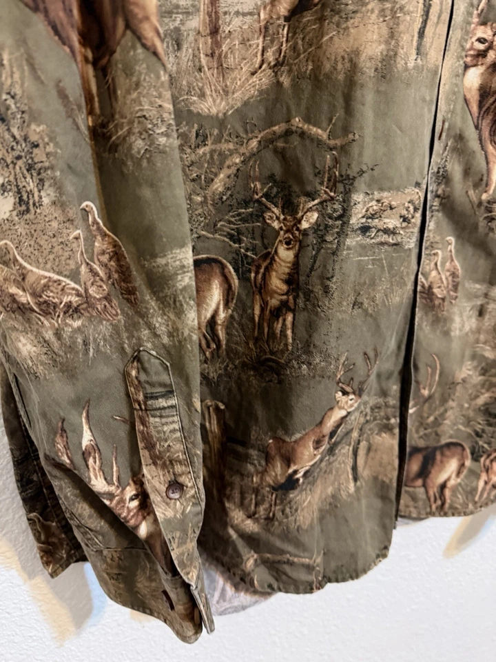 Рубашка на пуговицах мужская North River Outfitters большой олень принт охота на открытом воздухе - Изображение 3 из 4