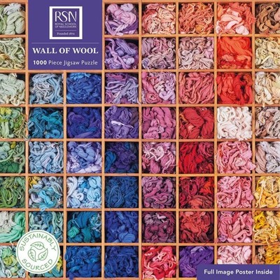 Adult Sustainable Jigsaw Puzzle: Royal School of Needlework: Wall of Wool: 1000-