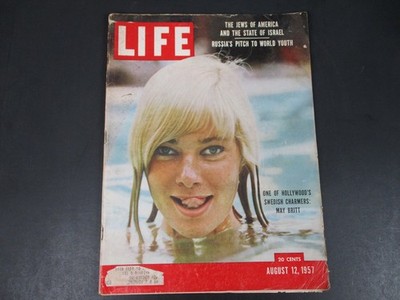 LIFE Magazine August 12 1957 Vol 43 No 7 May Britt Hollywood Sweden
