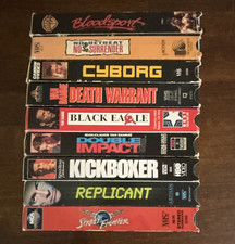 VanDamme VHS Lot Cyborg No Retreat No Surrender Black Eagle Replicant Bloodsport