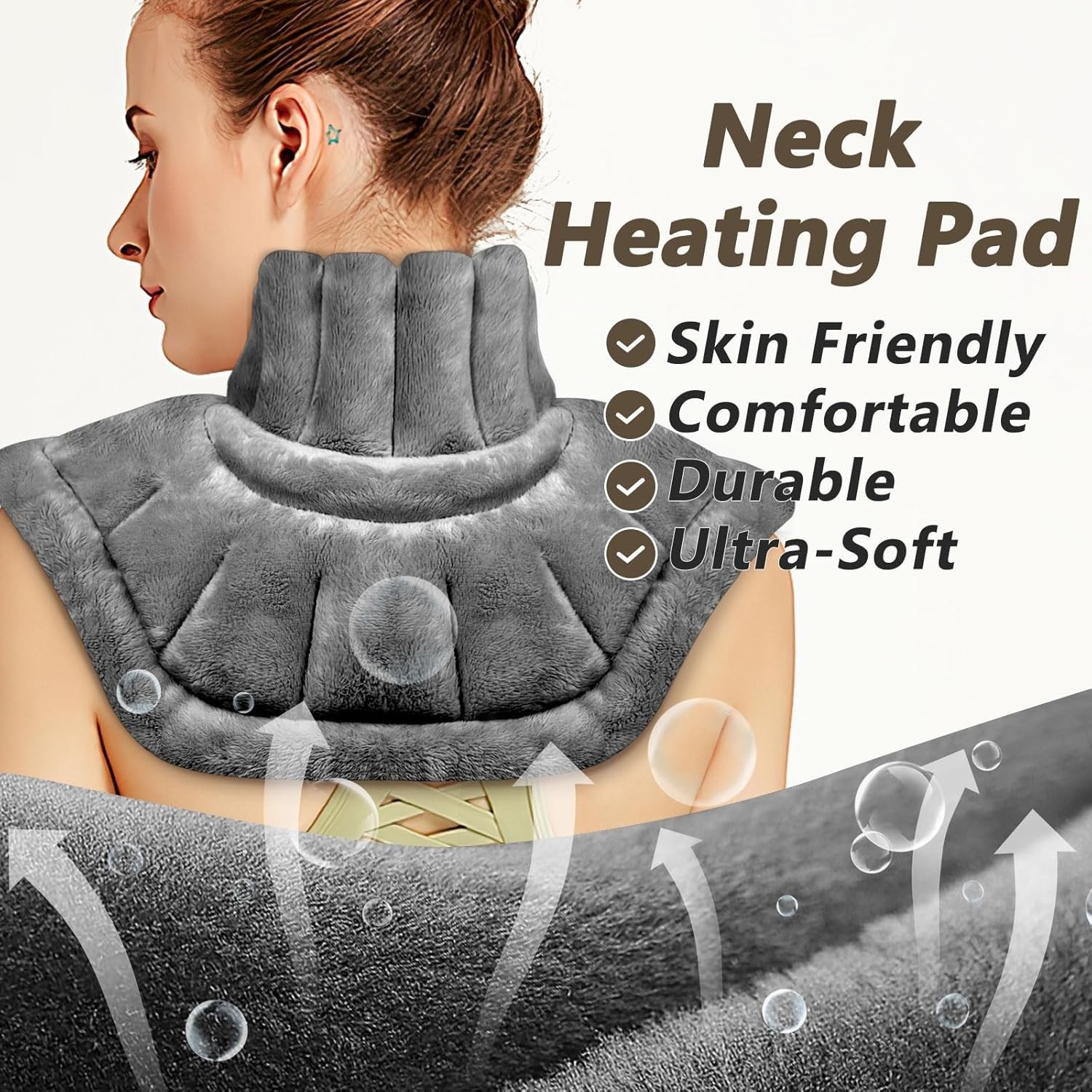 Microwave Heating Pad for Neck Shoulders and Back Pain Relief with Moist Heat